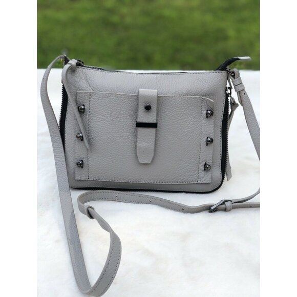 Botkier Warren City Small Leather Crossbody   Gray - Picture 1 of 5